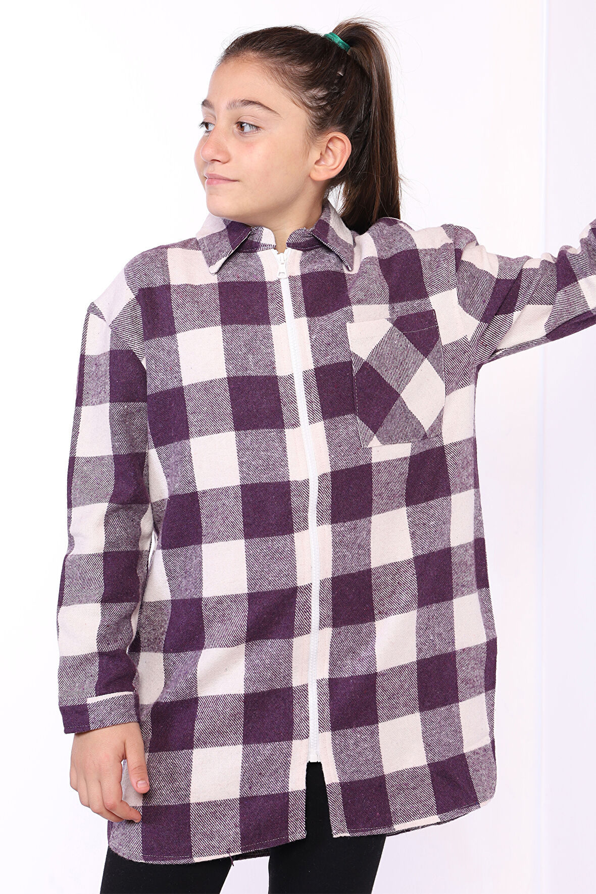 Toontoy Kız Çocuk Oduncu Gömlek 