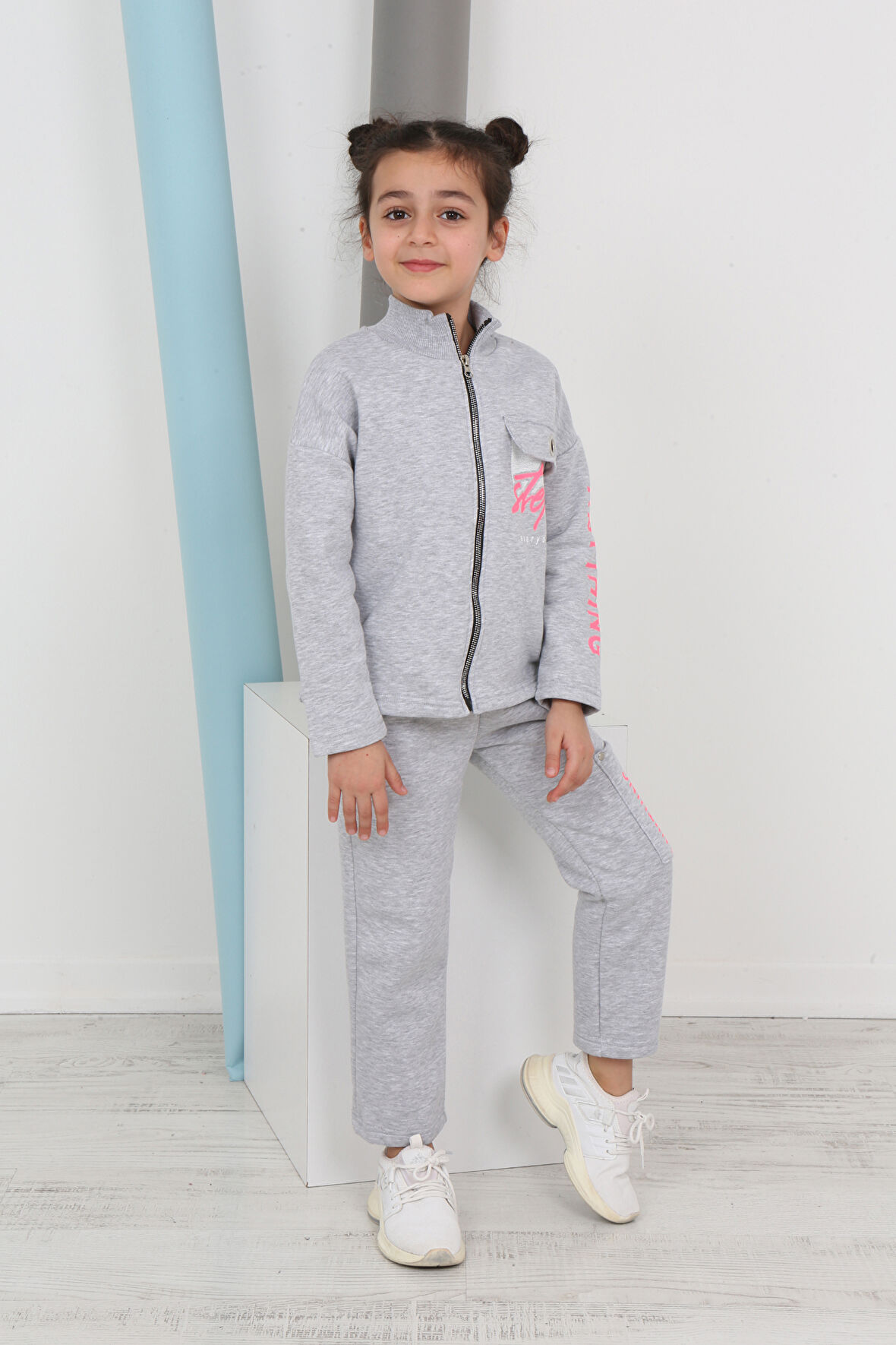 Toontoy Kız Çocuk Baskılı Eşofman Takımı