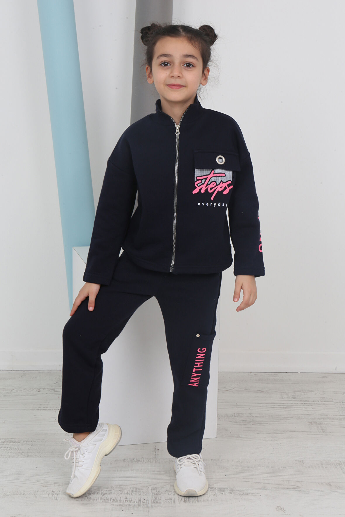 Toontoy Kız Çocuk Baskılı Eşofman Takımı