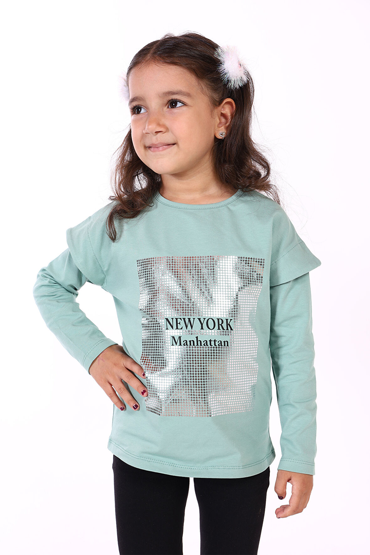 Toontoy Kız Çocuk Baskılı Tişört