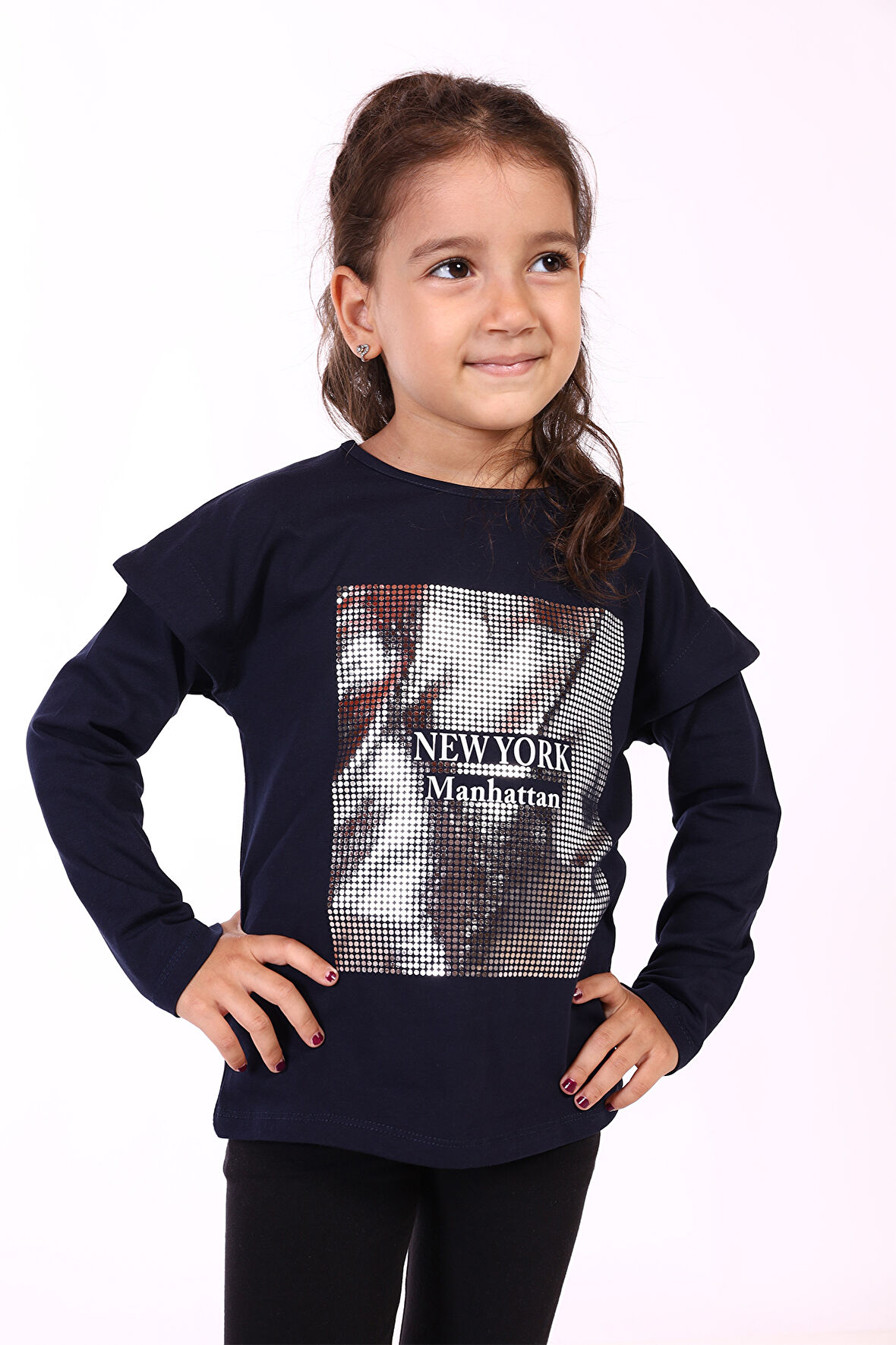 Toontoy Kız Çocuk Baskılı Tişört