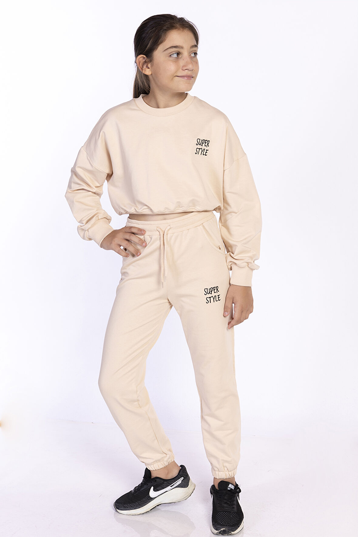 Toontoy Kız Çocuk Nakışlı Eşofman Takımı