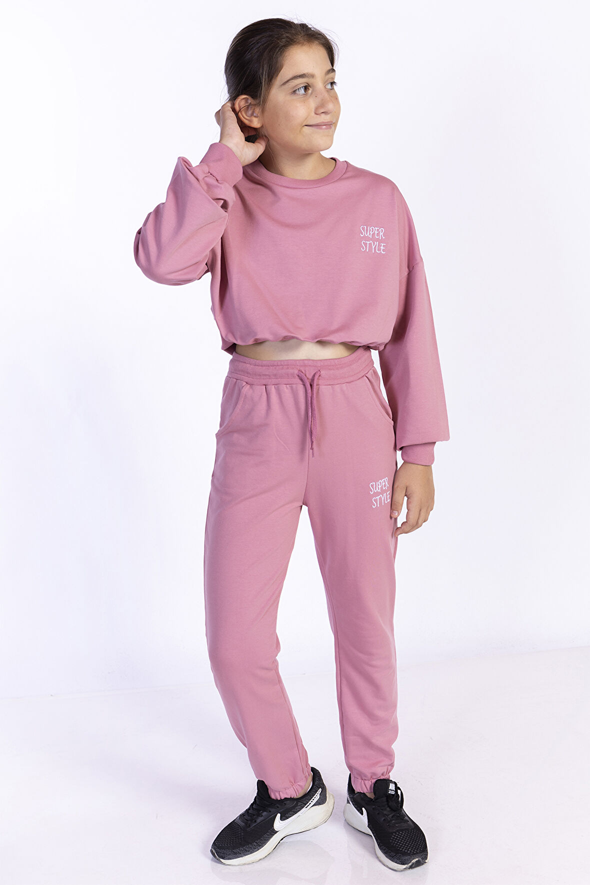 Toontoy Kız Çocuk Nakışlı Eşofman Takımı