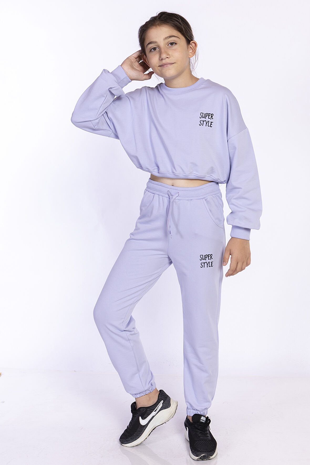 Toontoy Kız Çocuk Nakışlı Eşofman Takımı