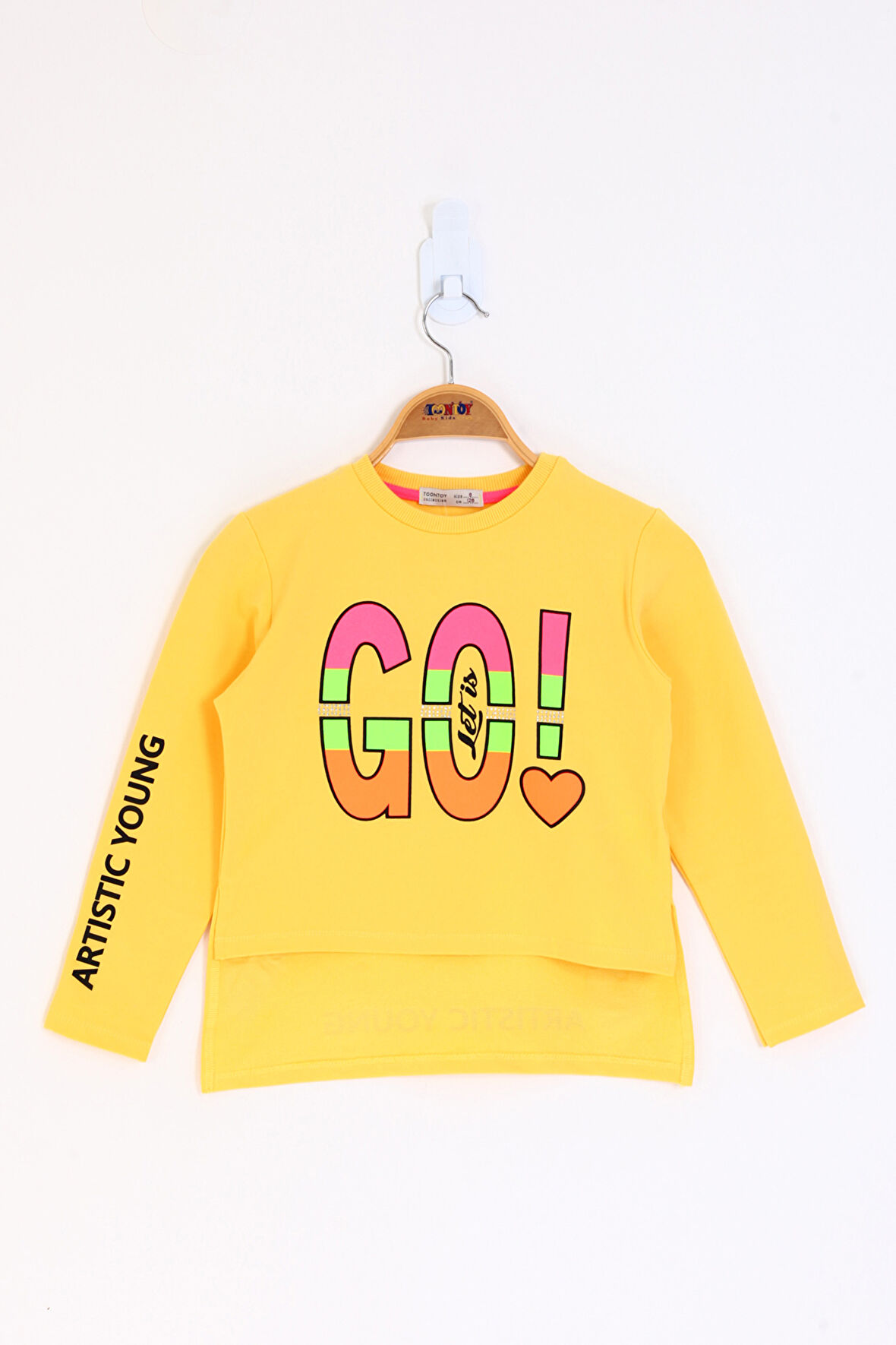 Toontoy Kız Çocuk Letis Go Baskılı Tişört