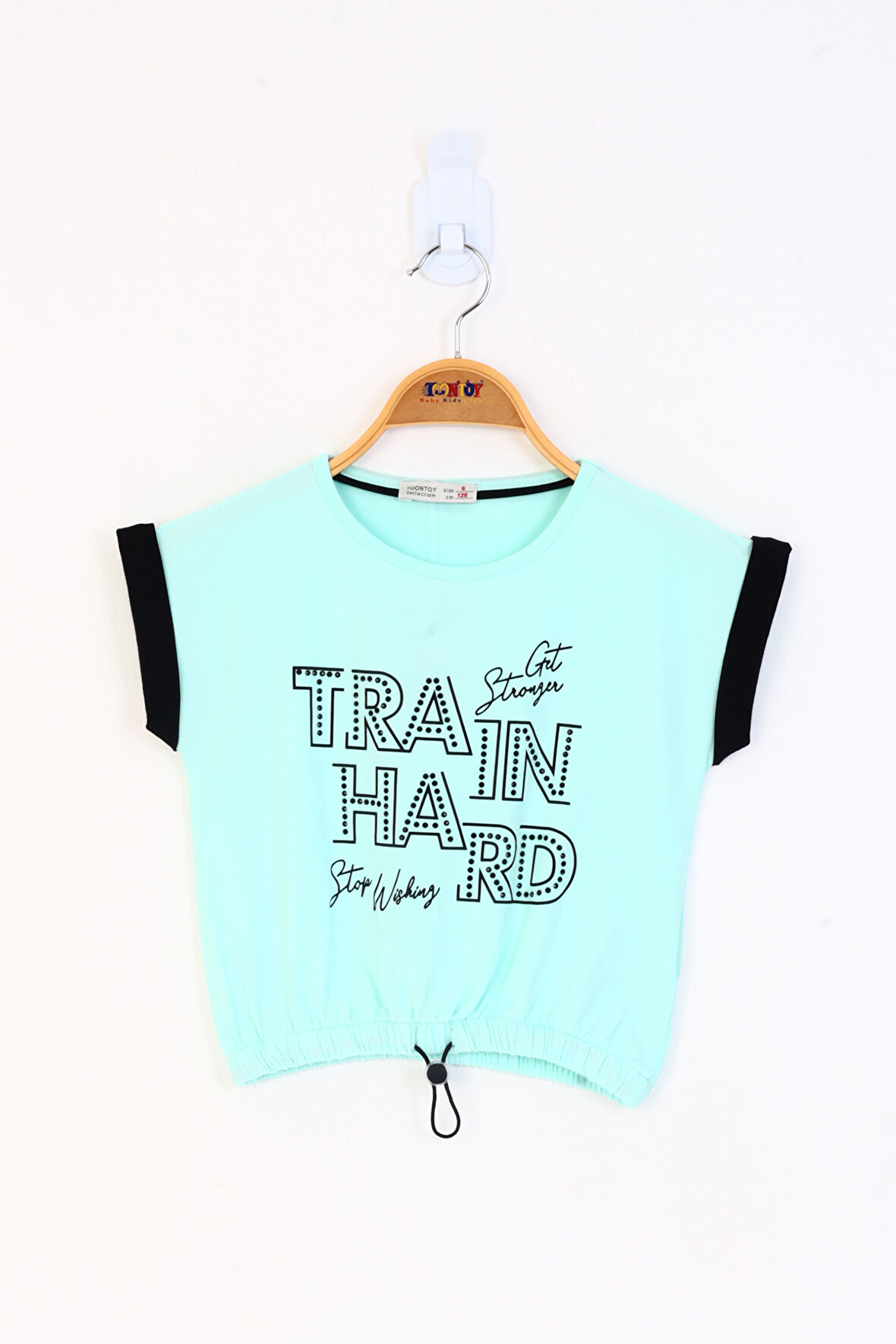 Toontoy Kız Çocuk Baskılı Taş İşlemeli Tişört