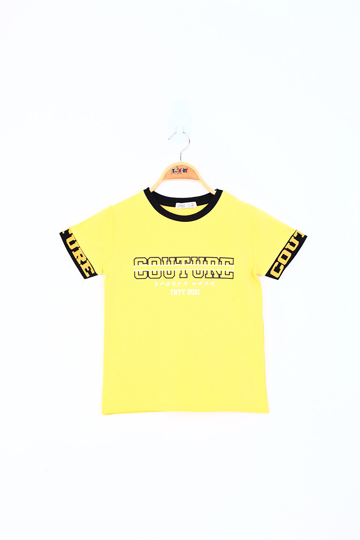 Toontoy Erkek Çocuk Garni Detaylı Baskılı Tişört