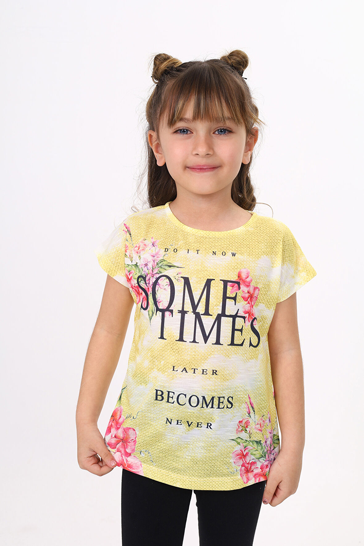 Toontoy Kız Çocuk Sometimes Baskılı Tişört