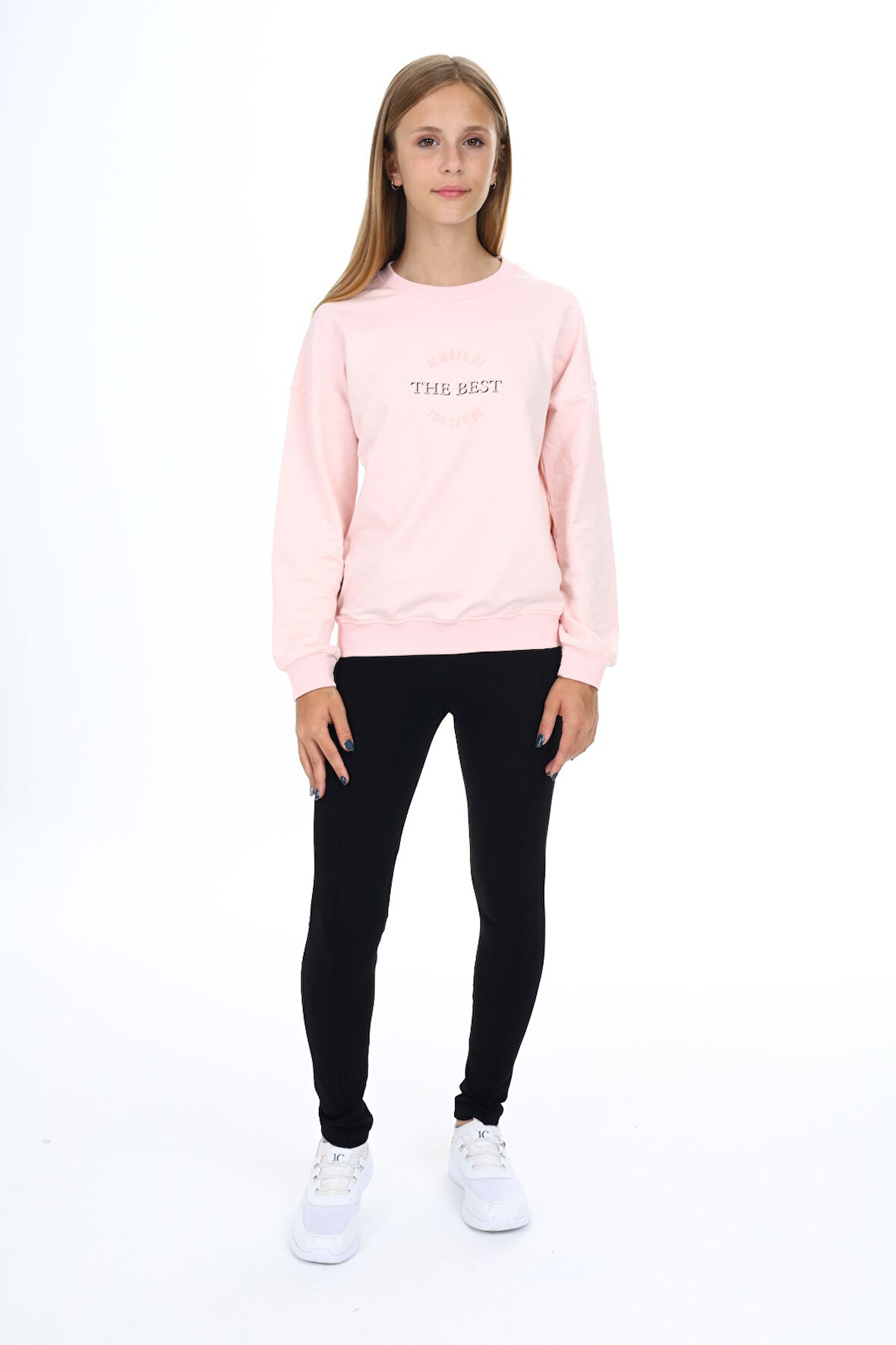 Toontoy Kız Çocuk Baskılı Taytlı Takım