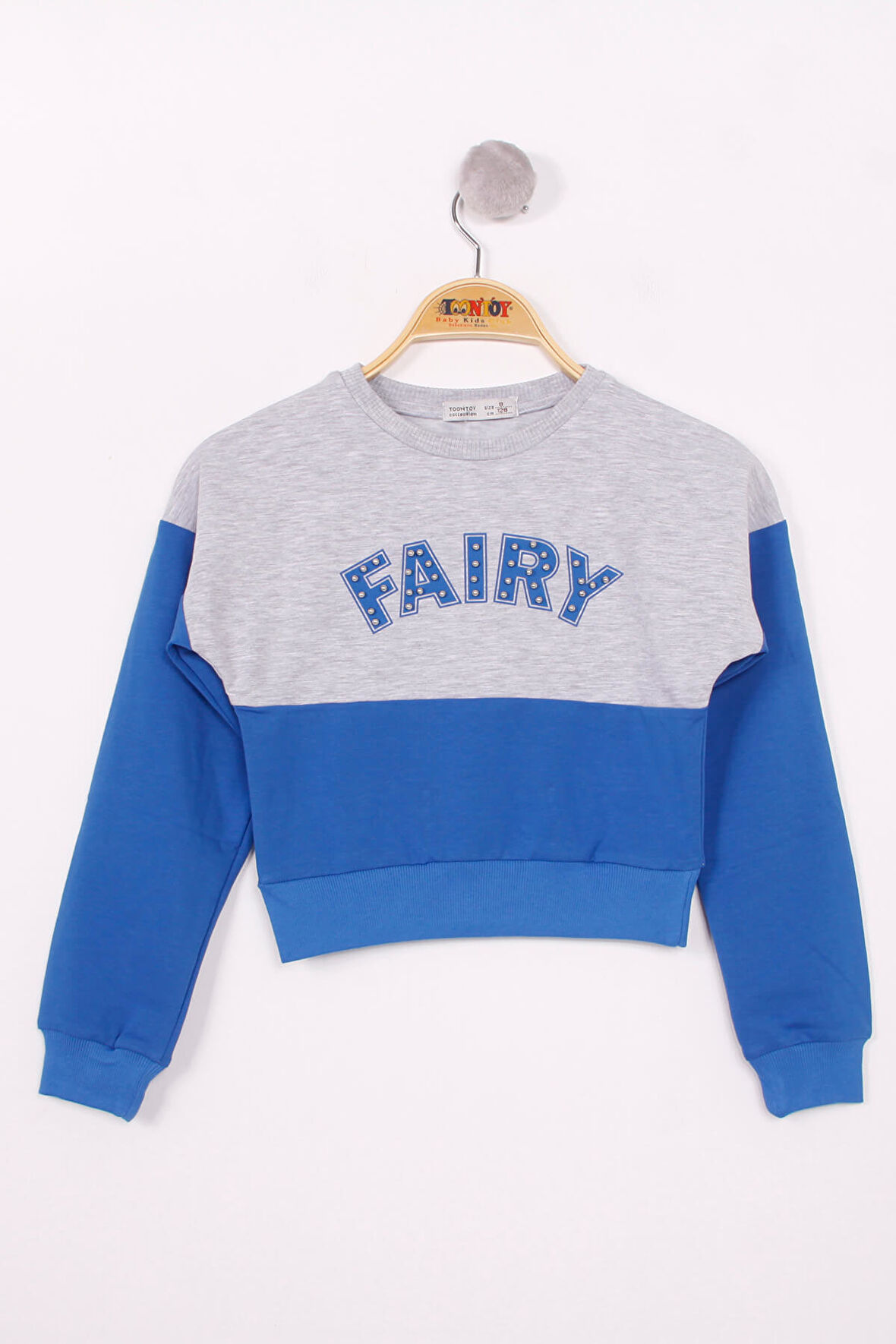 Toontoy Kız Çocuk Fairy Baskılı Garnili Sweatshirt