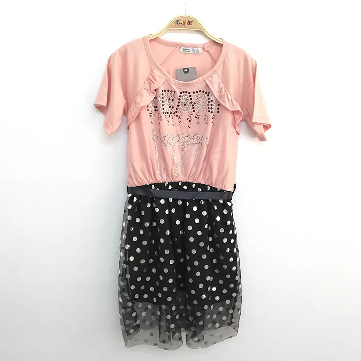 Kız Çocuk Heart Happen Taşlı Kız Elbise