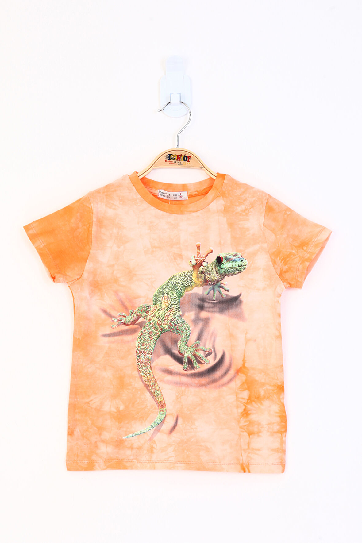 Toontoy Erkek Çocuk Batik Desenli Kertenkele Baskılı Tişört