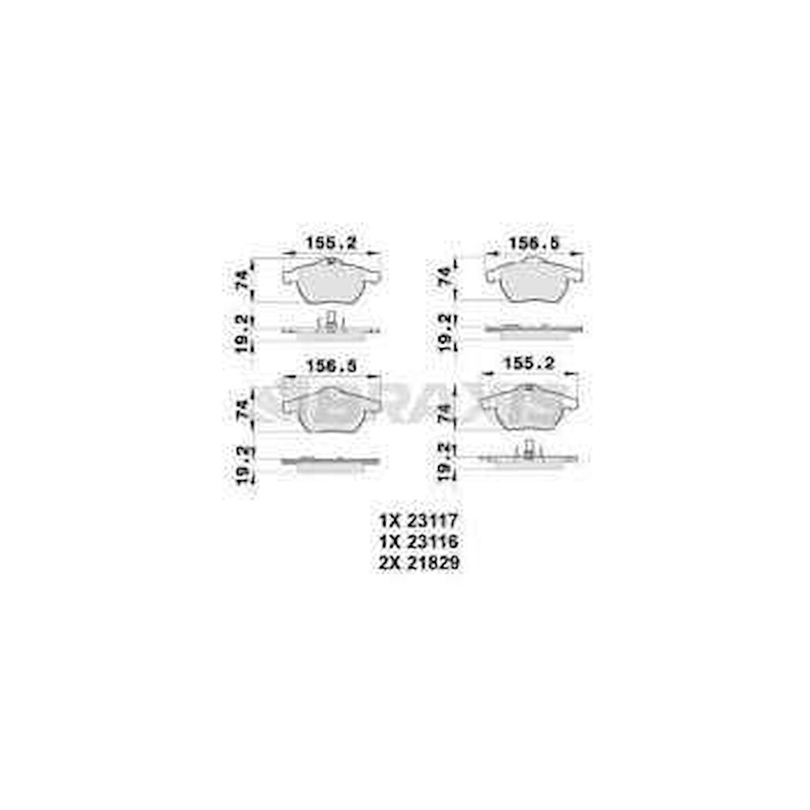 Opel On Fren Balatası Astra G Corsa C Zafıra B - Braxıs Ab0130