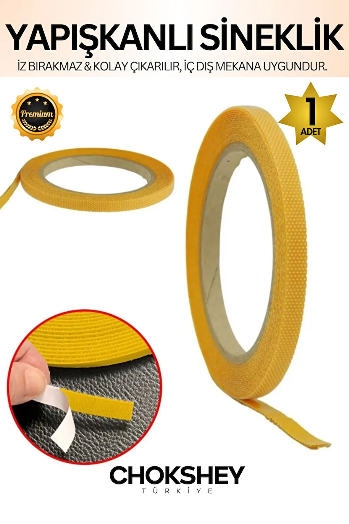 İz Bırakmayan Süper Güçlü Kendinden Yapışkanlı Ahşap 1. Kalite Sineklik Yedek 4mt Cırt Bant 1 Adet