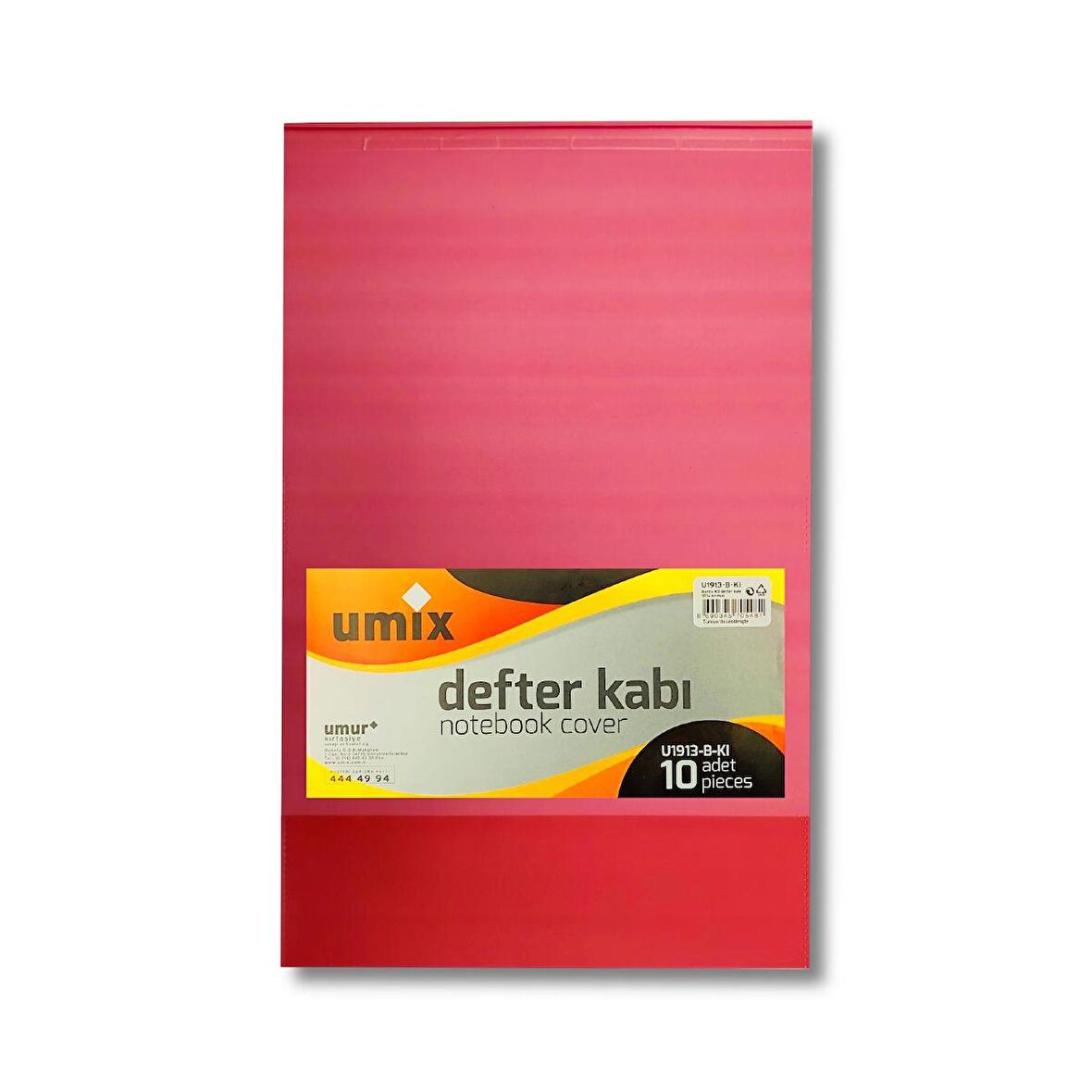 Umix A5 Hazır Yapışkanlı Defter Kabı 10 lu Kırmızı