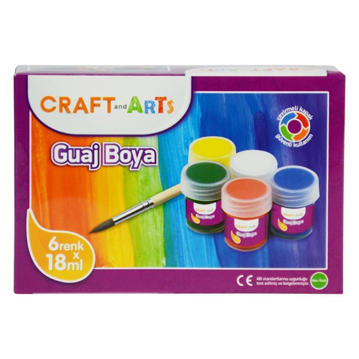 Craft And Arts Guaj Boya 6X18Ml Ana Renkler