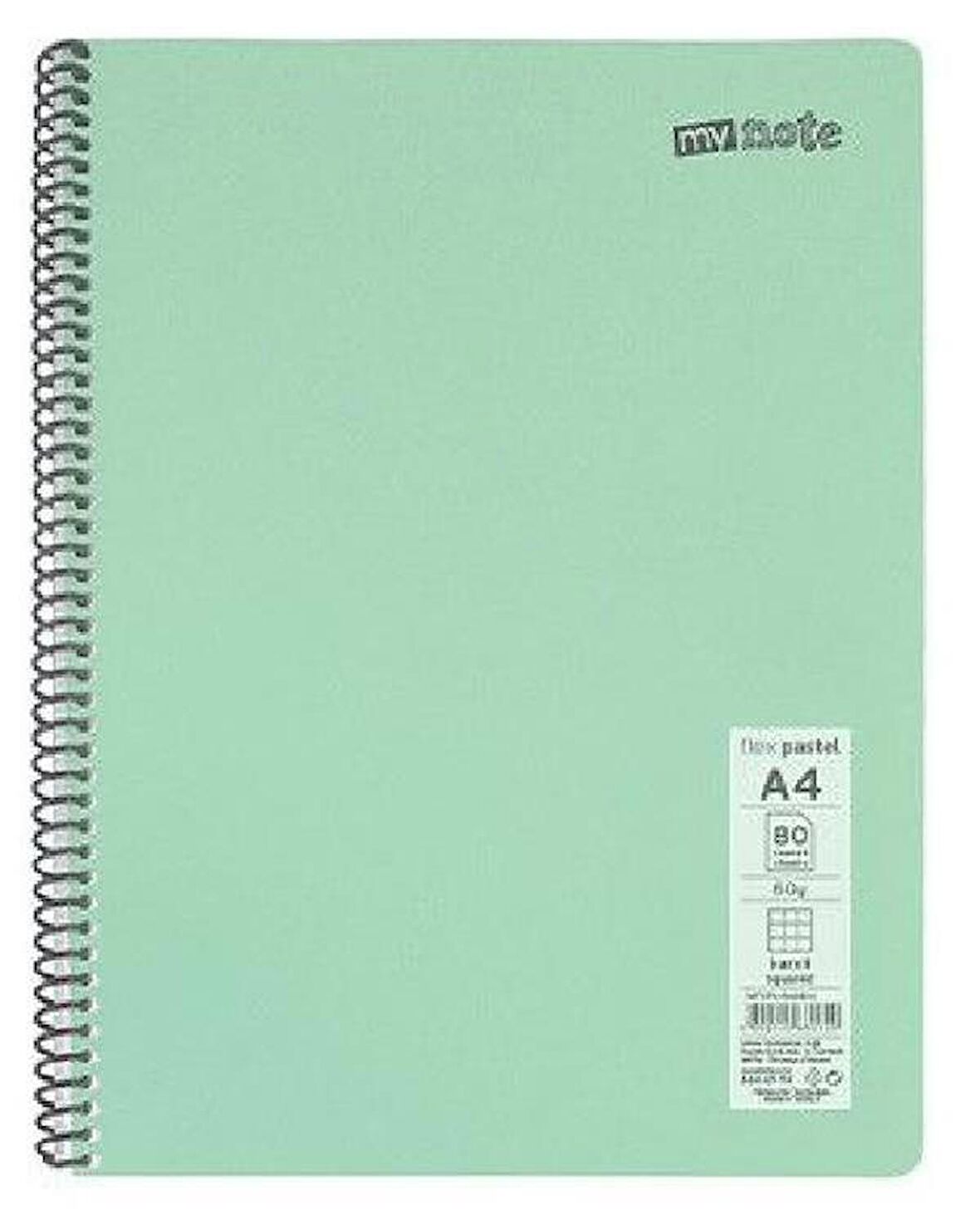 Mynote Flex Neon A4 96 Yaprak Spiralli Çizgili Defter