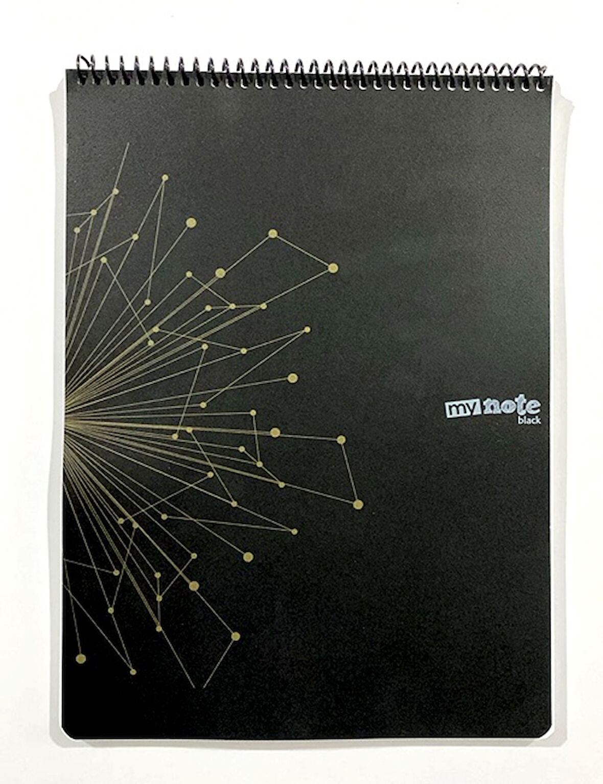 My Note Black Bloknot A4 Çizgisiz Dik Spiralli Siyah 80 Yapraklı