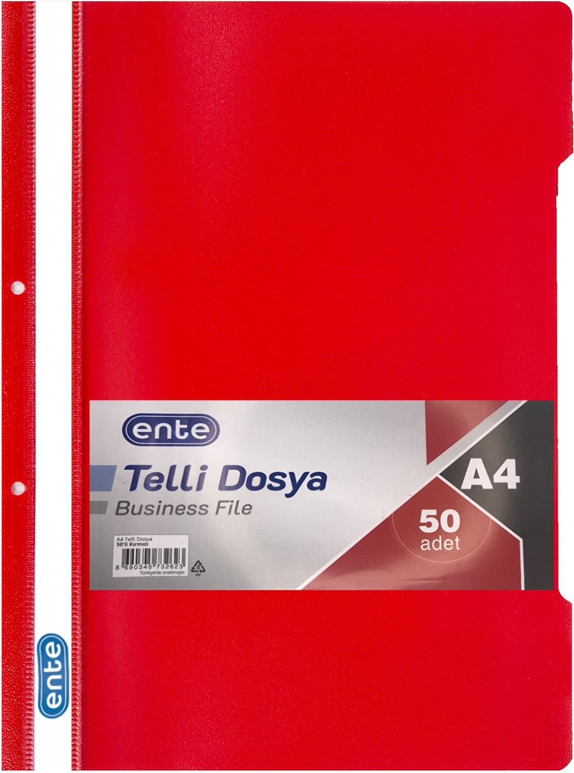 Ente Telli Dosya A4 50 Li Kırmızı