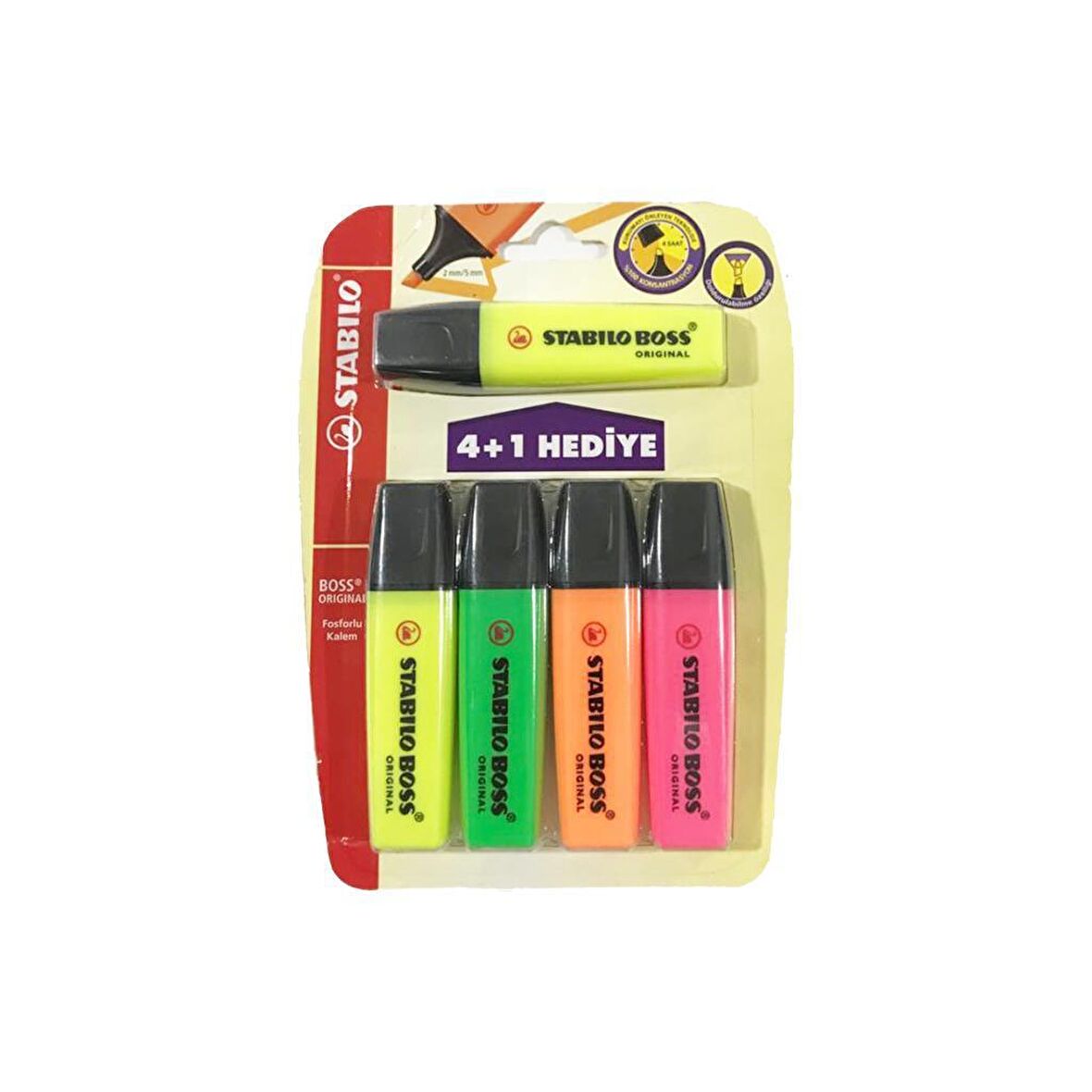 Stabilo Boss Original 4+1 Fosforlu İşaretleme Kalemi 70/4+1
