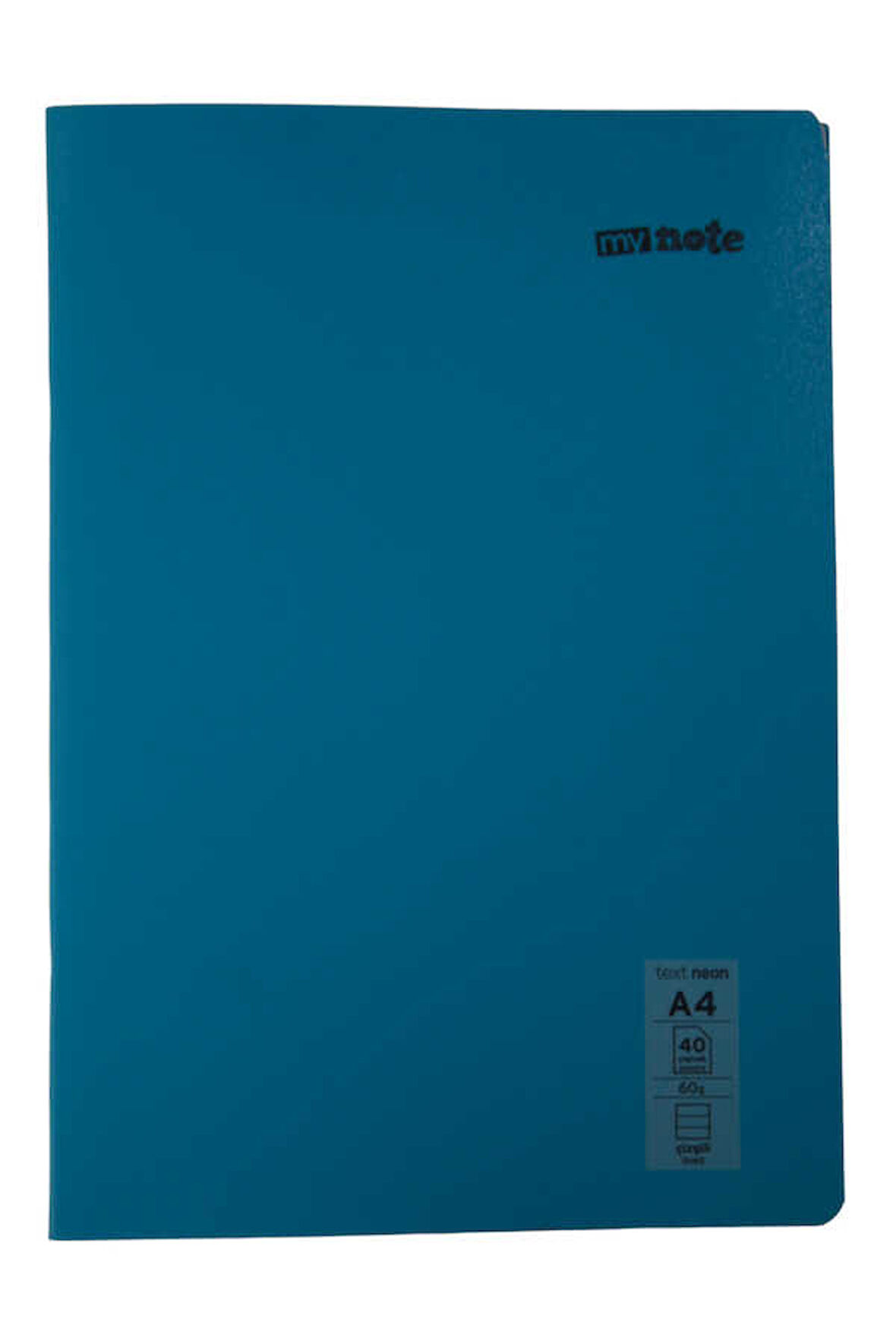 Mynote Text Neon A4 40 Yaprak Çizgili Plastik Kapak Defter