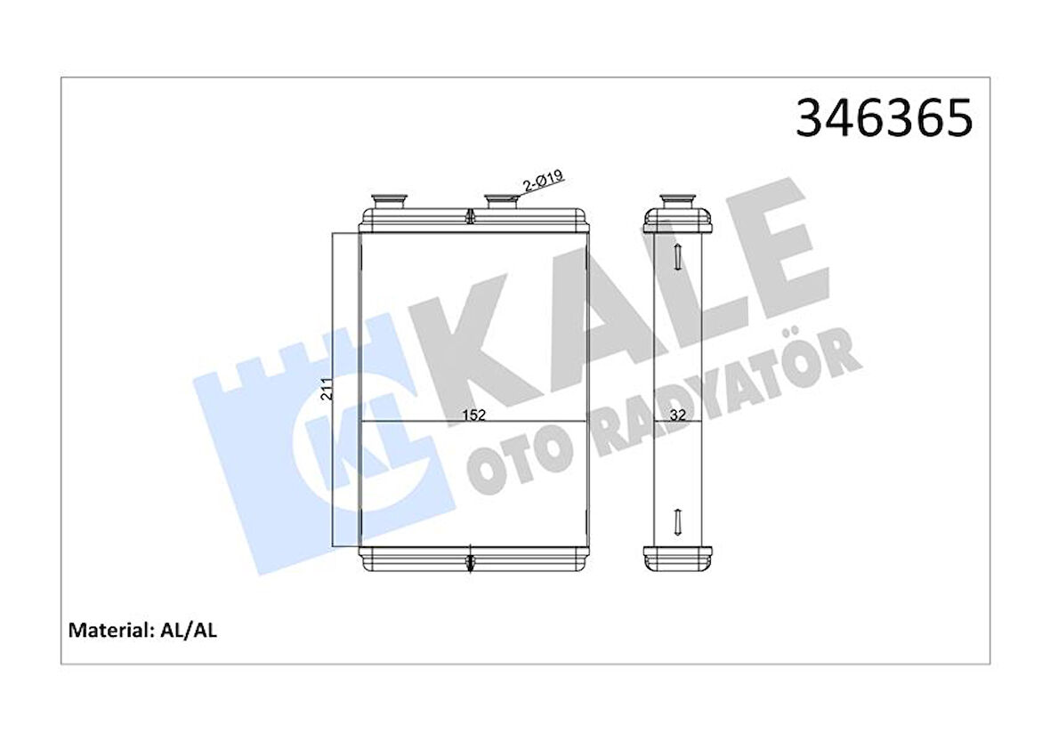 Fiat Kalorıfer Radyatörü - Brazıng - Kal 346365