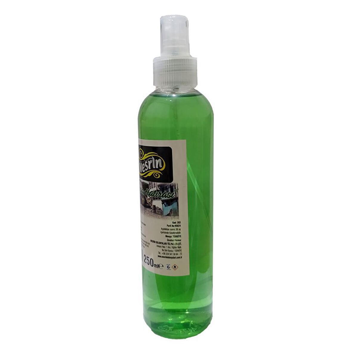 Nesrin Bursa Hatırası 60 Derece Sprey Pet Şişe 250 ml Kolonya