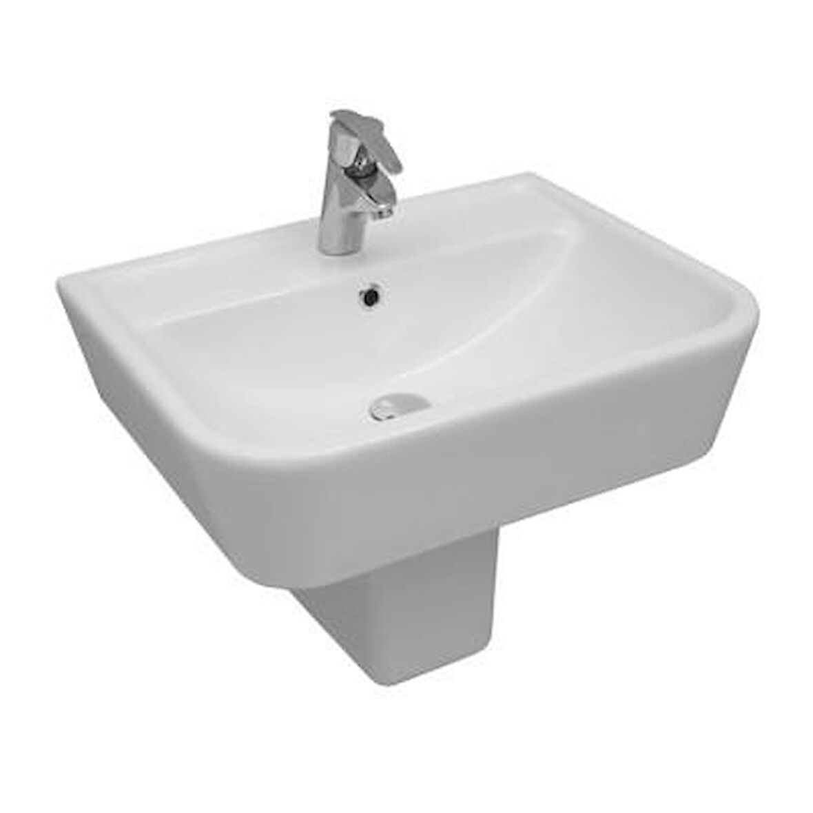 Serel Star Lavabo 48x60 Cm (De30) + Star Yarım Ayak (De21) DE30+DE21