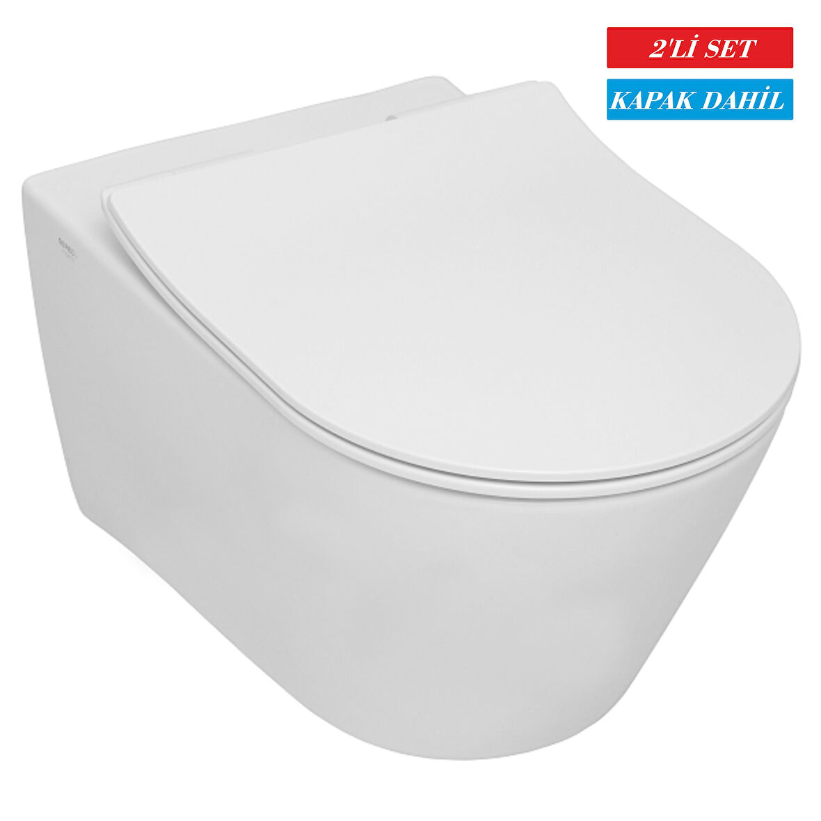 Serel Sapphire Kanalsız Asma Klozet (SP26) + Blaze Slim Yavaş Kapanan Kapak 2'li Set 