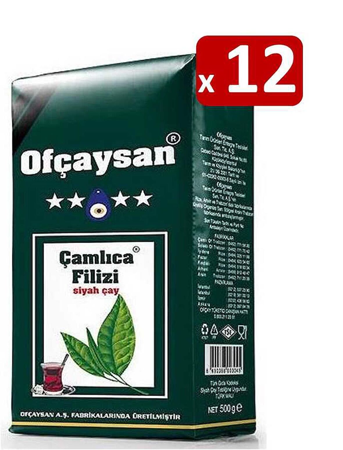 Ofçaysan Çamlıca Filiz Çayı 500 gr x 12 Paket (6 kg)