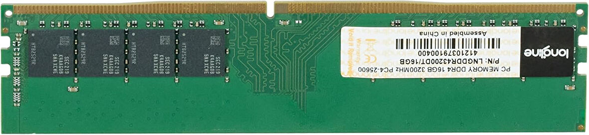 LNGDDR43200DT/16GB 16GB DDR4 3200MHz Masaüstü PC Bellek CL22, Siyah
