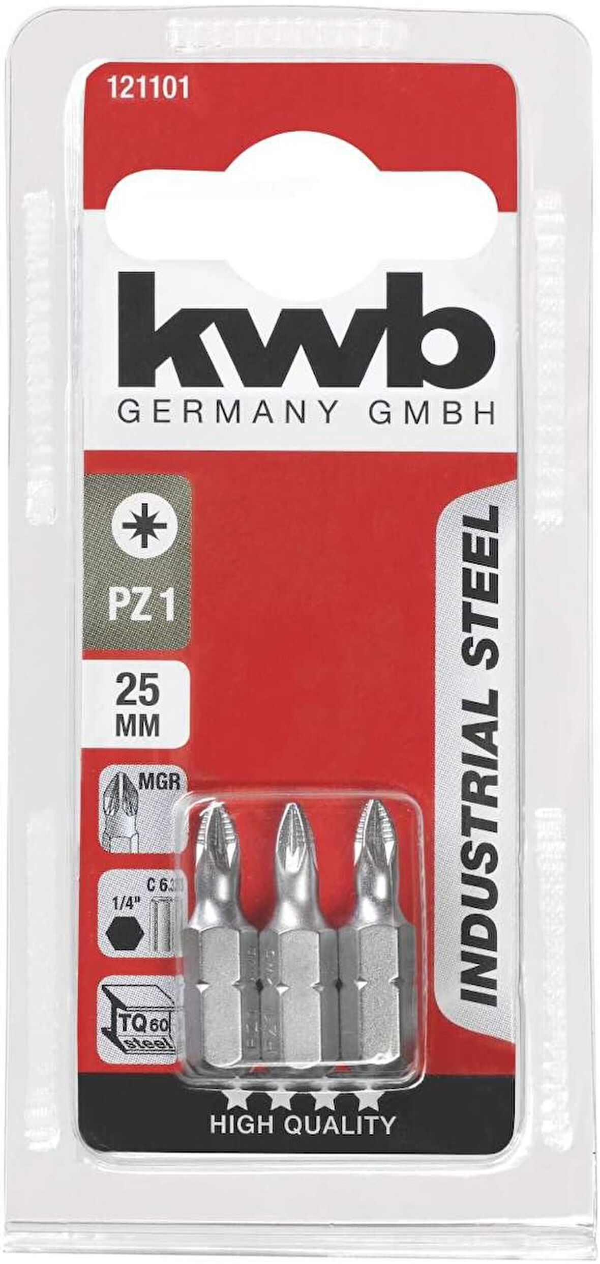 Bits Uç Seti 3 Parça Endüstriyel PZ 2 25 mm