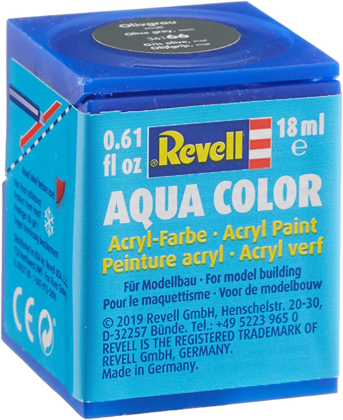 - Su Bazlı Maket Boyası Zeytin Gri Mat 18 Ml (36166)
