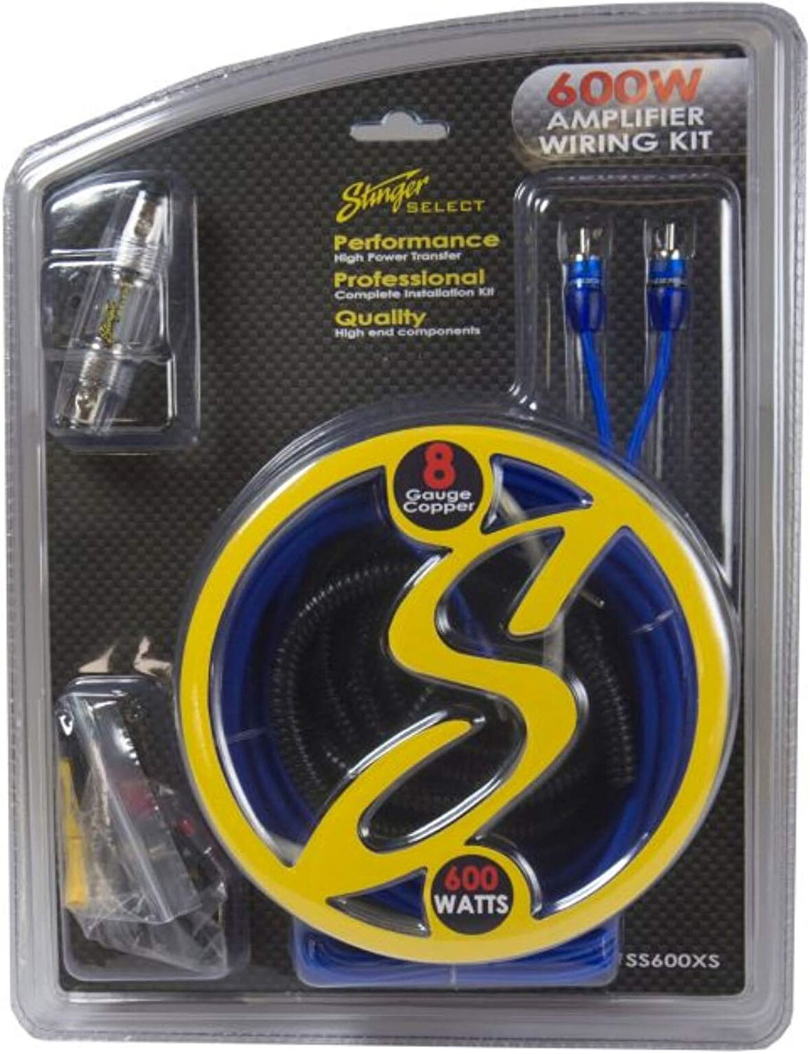 SS600XS 600W, 8GA Bakır, Amfi Kablo Kiti