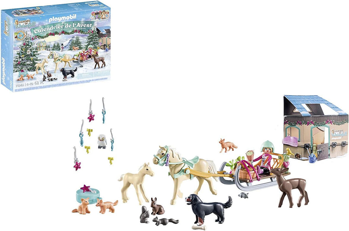 Advent Takvimi, Atlar 71345 Noel Kızak Yolculuğu, Şelale Atları Noel Takvimi, Sürprizlerle Dolu Noel Zamanı, 4 Yaşından Büyük Çocuklar İçin Oyuncak