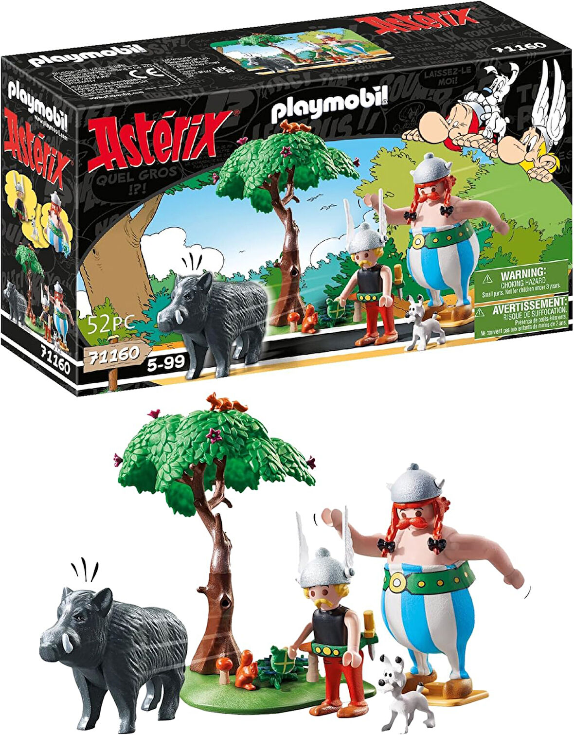 Asterix 71160 Yaban domuzu avı, eğimli ağaç, 5 yaş ve üstü çocuklar için oyuncak
