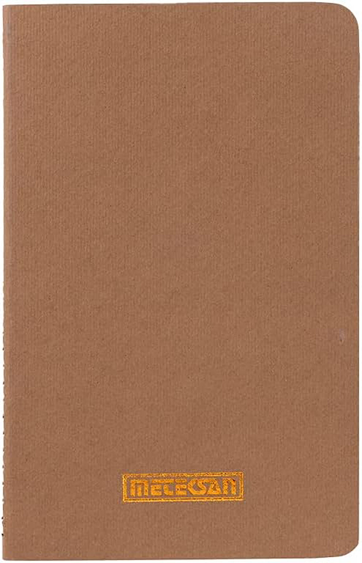 Notes 9x14 cm Karton Kapaklı İplik Dikişli Defter, 24 Yaprak, Düz, Kahverengi