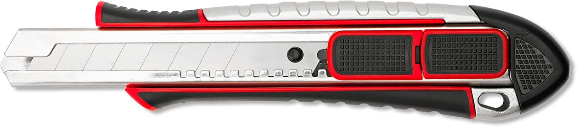 Pro Metal Gövde Maket Biçaği Emniyetli Otomatik Kilitli 18Mm