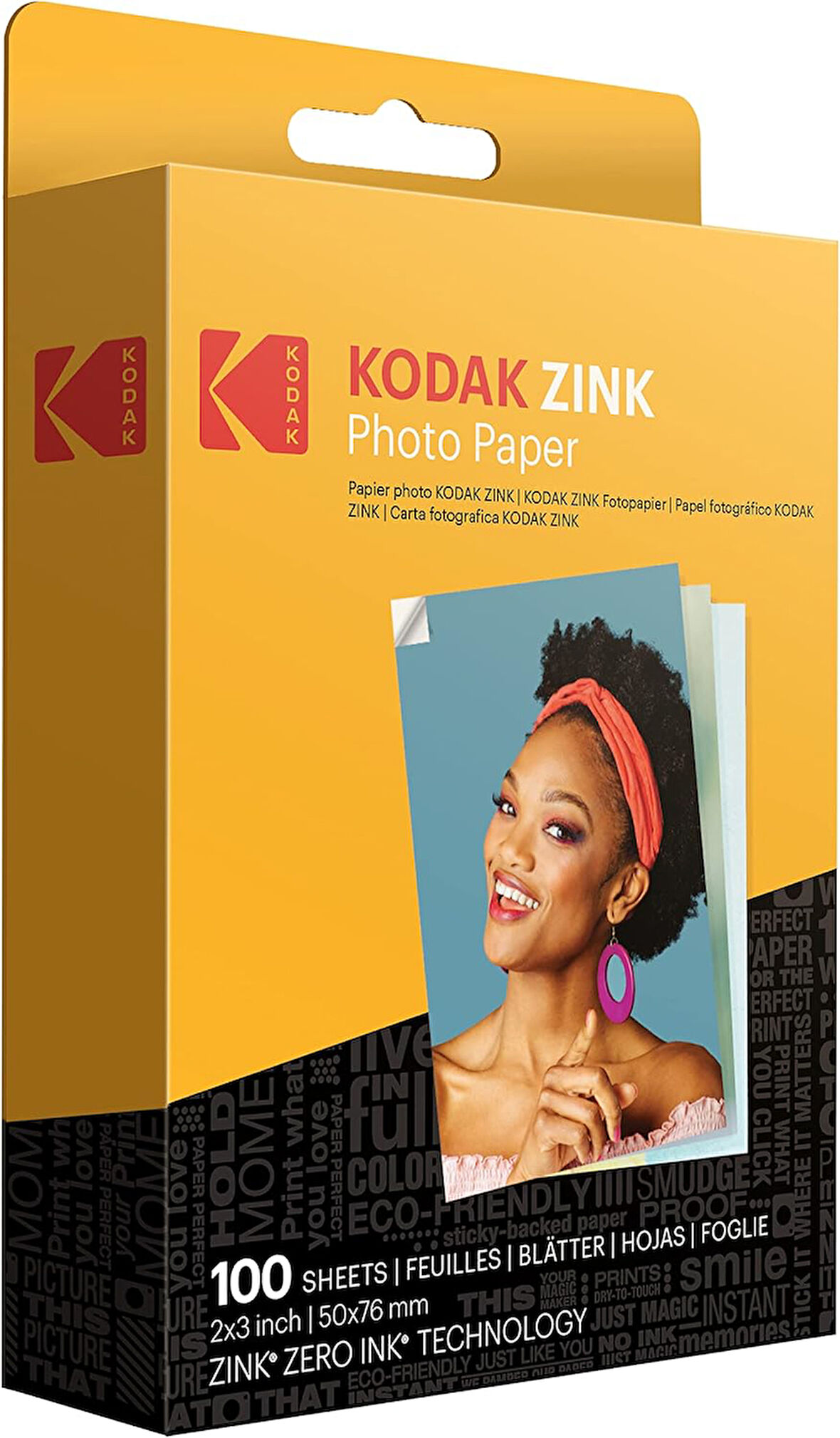 2"x3 Premium Çinko Fotoğraf Kağıdı (100 Yaprak)  Printomatik,  Smile- ve Step Kameralar ve Yazıcılar ile Uyumlu
