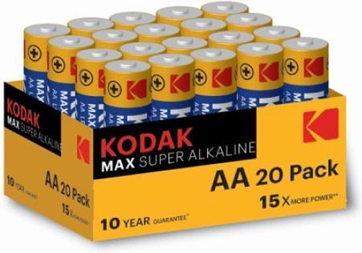 Max 20 Adet Alkalin Kalem Pil-AA-Shrink