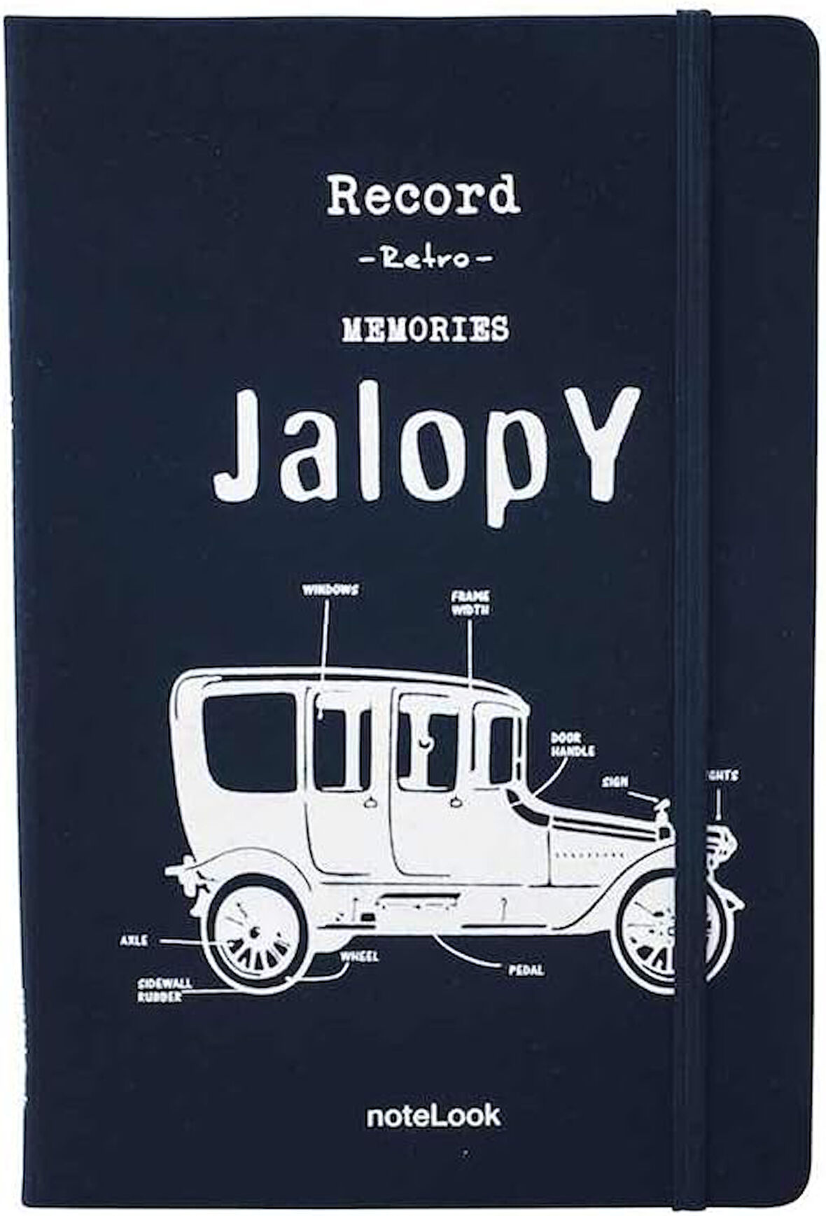 Scrikss Tekstil Kapak Çizgili Defter A5 Beyaz