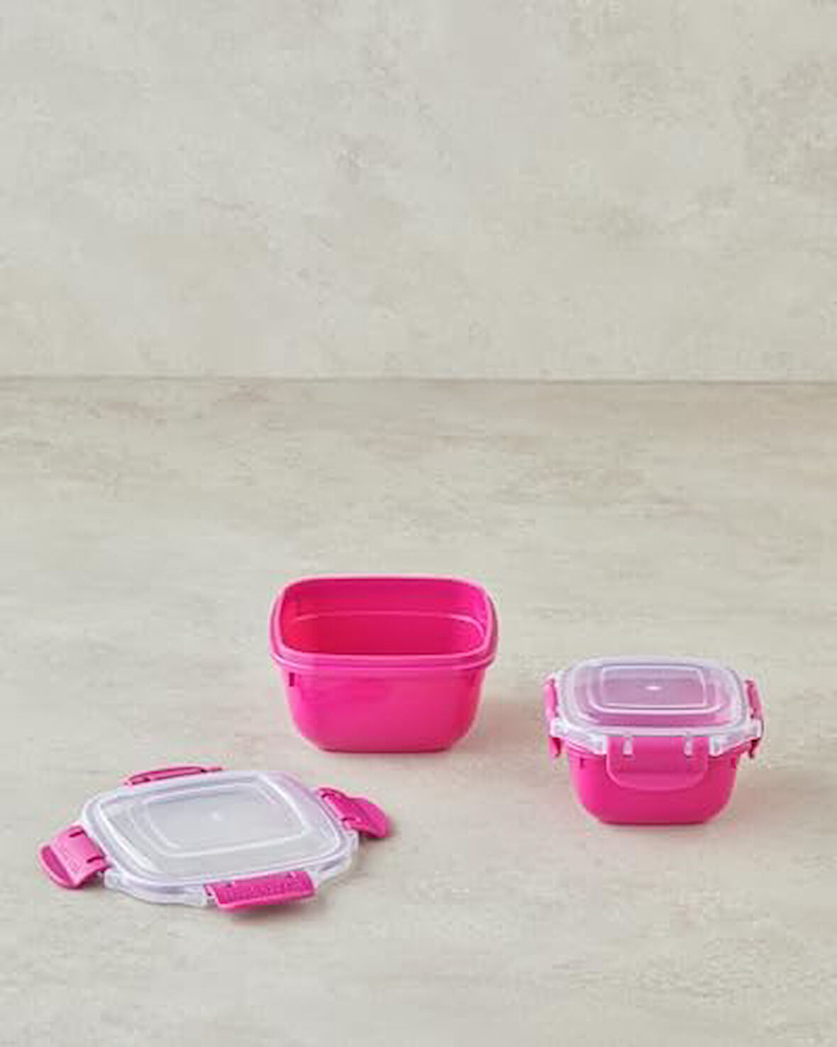 Home Master Lock Plastik Saklama Kabı Pembe