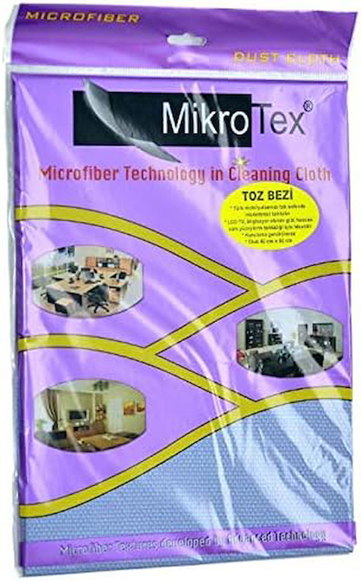 Mikrofiber Toz Bezi 3 Adet Mavi 40 x 50 CM