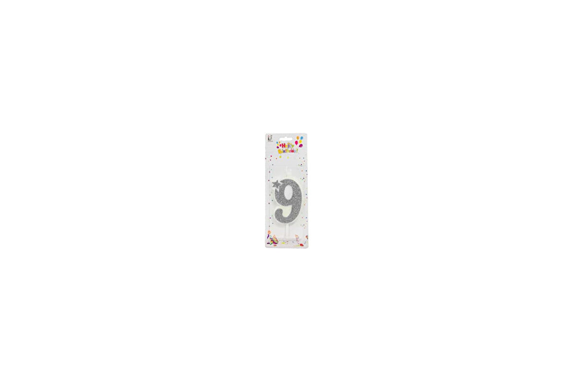Marifetlerim - 9 Yaş Simli Gümüş Mum