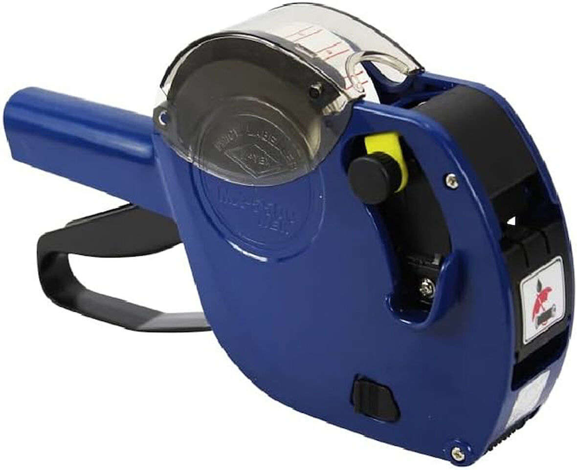 Motex MX-5500 Etiket Makinesi Fiyatlandırma Etiket Tabancası Yeni Sürüm 8 Hane (Mavi)