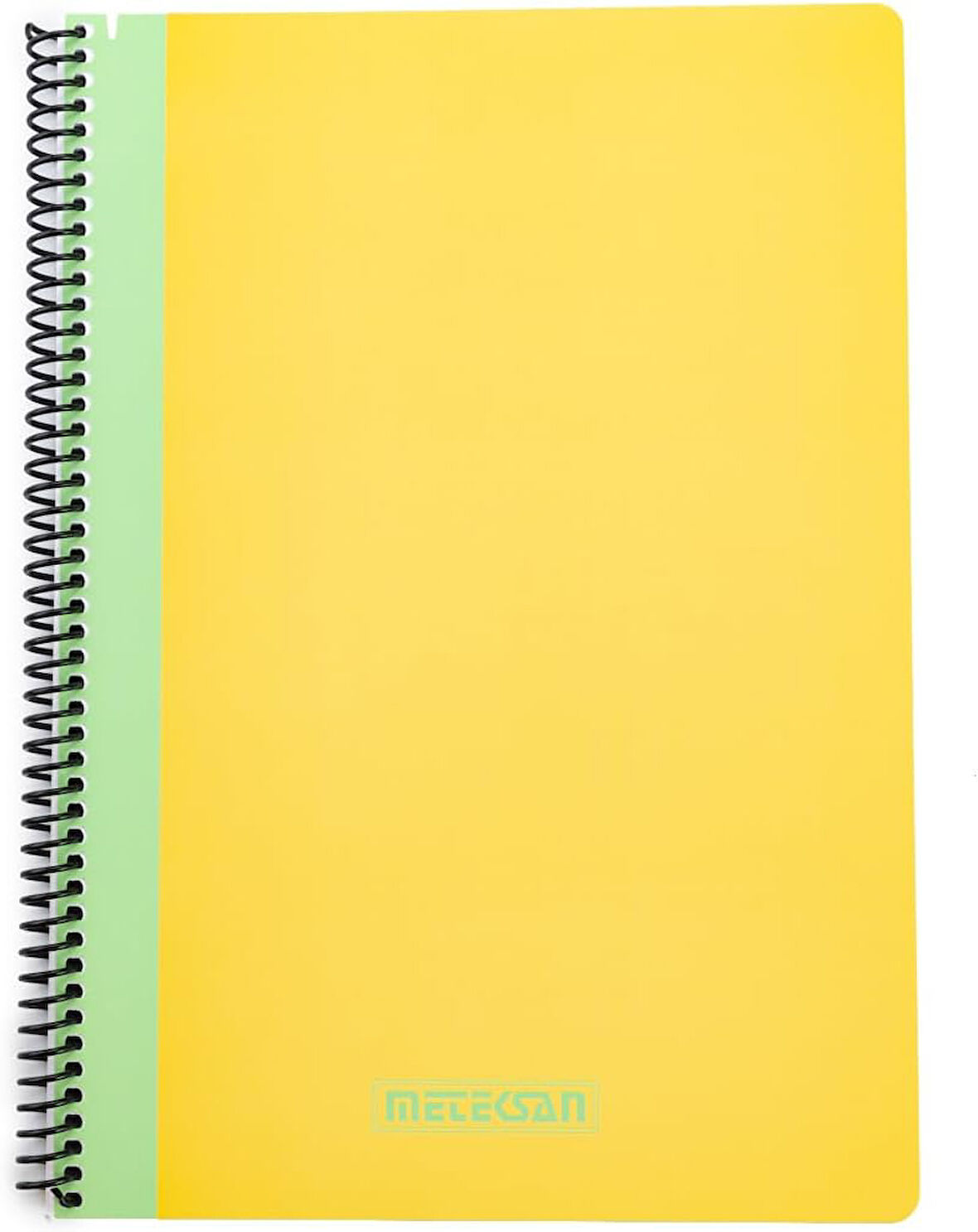 Pruva Pastel Serisi, A4 100 Yaprak Çizgili Karton Kapaklı Pet Spiralli Defter, Sarı