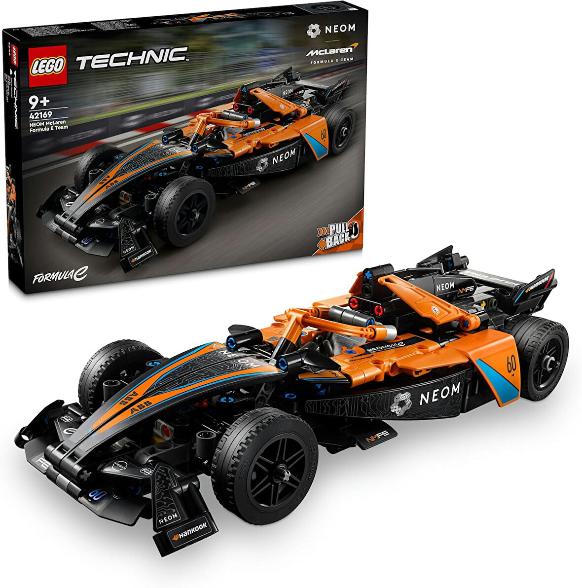 Technic NEOM McLaren Formula E Yarış Arabası 42169-9 Yaş ve Üzeri Çocuklar için Koleksiyonluk Yaratıcı Yarış Arabası Model Yapım Seti, Doğum Günü Hediyesi Fikri (452 Parça)