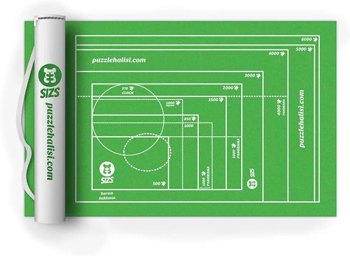 Puzzle Halısı 1000 lik den 6000'liğe Kadar Farklı Boyutlar | Askılı Çanta | Puzzle'ı Sar Sakla ve Açtığında Kaldığın Yerden Devam Et (6000'lik)