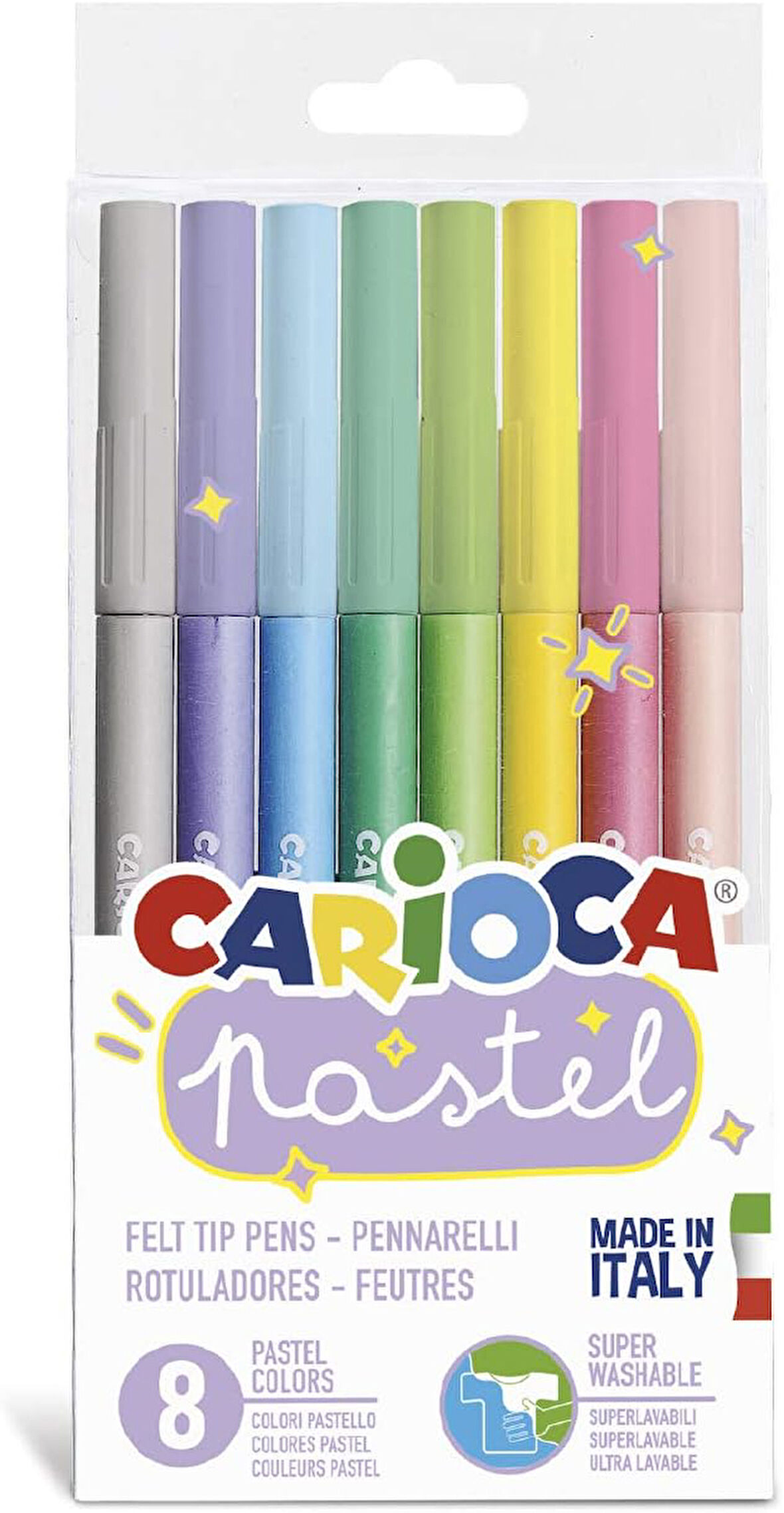 Pastel Süper Yıkanabilir Keçeli Kalem 8'li
