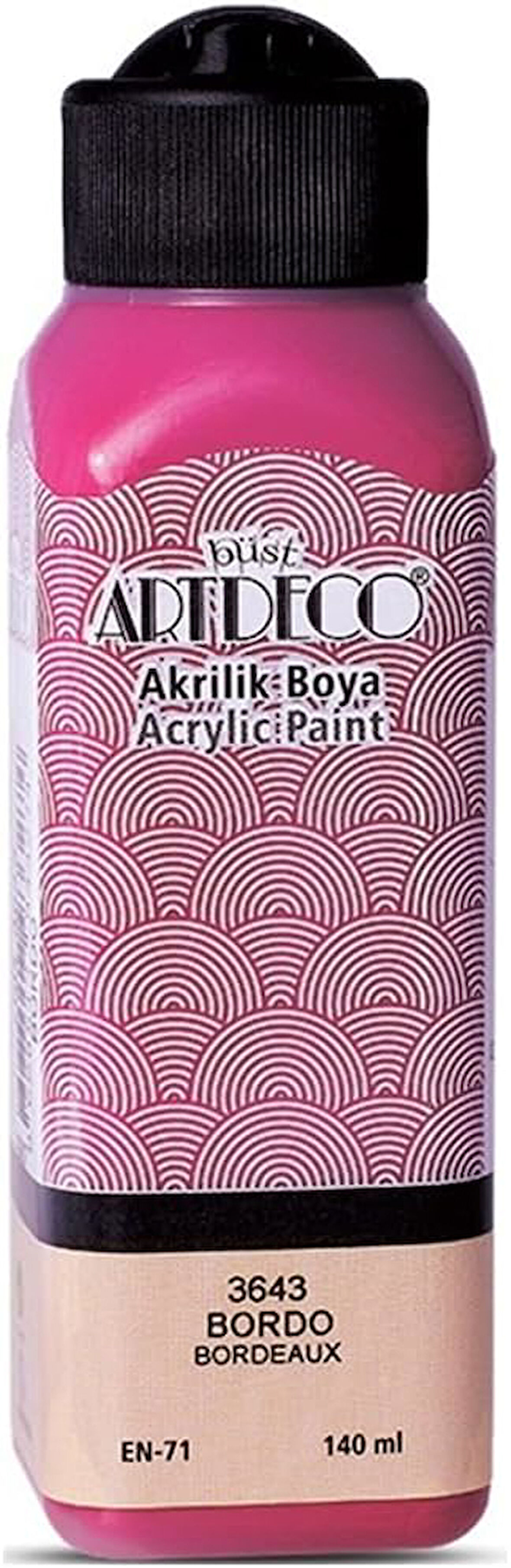 Akrilik Boya, 140ml, Bordo 3643